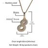 Pendant Necklaces UWIN Baguettecz Letter Pendant for Women Iced Out Cubic Zirconia Infinity Cuban Chain Necklaces Fashion Hip Hop Jewelry for Gift HKD230712