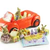 Kitchens Play Food Miniature Forest Animal Family 1 12 Dolls Picnic Car Action Figure dollhouse miniature cartoon Pretend Play Set Birthday gift 230712