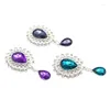Charms Fashion Alloy Shiny Rhinestone Water Drop Pendant Brooch Vintage Accessories DIYMaterial Creative Costume Jewelry Decoration