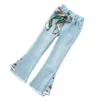Jeans Princesa Niñas Ropa para niños Pantalones Adolescente Pierna ancha Ropa para niñas Flared Slim Fit Para niños de 2 a 12 años 230711