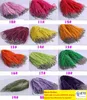 100pcs 18 DIY Jewelry Making Organza Ribbon Necklace Strap Cords Colorful Voile String Lobster Clasp Wax Cord Chain