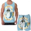 Men's Tracksuits Summer Funny Print Men Tank Tops Women Dodogama Boi (MonHun World) Beach Shorts Sets Fitness Vest