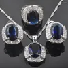Collier boucles d'oreilles ensemble de luxe mariée pour les femmes bijoux de mariage zircone pierre anneau Bracelet 2023 QS0240