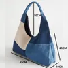 Torebki wieczorowe patchworkowy projekt damska torba na ramię moda Denim torebki damskie dżinsy o dużej pojemności duże torby pachowe niebieski bolsa 230711