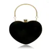 Evening Bags Heart Shaped Diamonds Women Women's Bag 2023 Trend Chain Shoulder Purse Day Clutches For Party Wedding