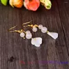 Dangle Earrings White Jade Designer Chinese Women Vintage Chalcedony Drop 925 Silver Real Natural Fashion Stone Gift Jewelry Amulet