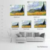 Famous Paintings by Vincent Van Gogh Campo De Trigo Con Cipreses Impressionist Landscape Hand Painted Oil Artwork Home Decor