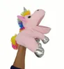 Boîte aveugle 30cm 2 Style Mignon Arc-En-Ciel Licorne En Peluche Marionnette À Main Jouet Rempli Animal Licorne Marionnette Doux Cadeau pour Enfants et Adultes 230711