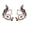 Baumeln Kronleuchter Bling Colorf Zirkon Chinesische Phoenix Tropfen Ohrringe Für Frauen Gril Geschenk Lieferung Schmuck Dh97U
