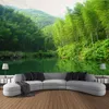 Tapestries Bamboo Landscape Large Size Wall Tapestry Art Decoration Curtain Hanging Home Bedroom Living Room Decoration R230710