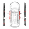 Neue 4-teilige Auto-Einstiegsleisten aus Kohlefaser, Sport-Stil, Auto-Einstiegsleiste, Stufenschutz, Anti-Kratzer, Auto-Dekor-Zubehör