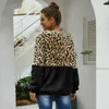 Vestido outono inverno leopardo sweatshirts feminino 2022 manga longa com capuz hoodies casual zíper grosso moletom com capuz superior casaco quente polerones mujer