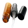 2,5 ml amberkleurige glazen etherische olie-spuitflessen Spray-container Reis hervulbare fles Monsterflesje-fles