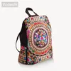 Evening Bags Veowalk Vintage Artistic Embroidered Women Canvas Backpacks Handmade Floral Embroidery Rucksack Schoolbag Denim Travel 230711