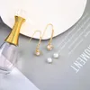 Dangle Earrings Uer فريدة من نوعها Opal Little Ball Drop للنساء الرائعات البلورية الأكريليك اللؤلؤة الذهب المجوهرات النحاس