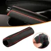 Car Interior Gear Handbrake Cover Leather Handbrake Protective Sleeve Car Accessories for Kia K2 2011 2012 2013 2014 2015 2016