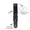 Watch Bands YQI Italian Genuine Leather Nylon Watchband 16mm 18mm 20mm 22mm 24mm Strap Black Steel Buckle Women