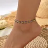 Fußkettchen Bohemian Sweet Daisy Flower Armband und für Frauen Sommer Strand Seestern Muschel Bein Fuß Kette Sandalen Schmuck Geschenke