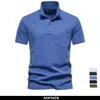 Mens Polos AIOPESON 100% Cotton Single Pocket Polo Shirts Casual Short Sleeve for Men Turndown Collar Man Summer 230712