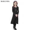 Roupa étnica Diamante Vestido Formal Muçulmano Menina Abaya Conjunto Longo Com Calça TH605