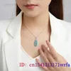 Hänge halsband burmesiska jade ruyi hänge jadeite 925 silver snidad lyx man choker blå naturlig charm smycken smaragd halsband hänge hkd230712