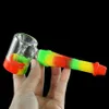Silicone pipe new hammer shape glass small pipe will carry accessories pipe smoking wholesale
