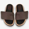 Slippers Women Pool Pillow Comfort Slipper Lady Nylon Strap Mule Designer Men Leather Sunset Flat Rubber Outsole Slide Sandal J0712