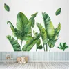 Other Decorative Stickers Nordic Green Plant Wall Stickers Home Decor Living Room Tropical Rainforest Palm Leaves Decal Wall Mural Children Room Wallpaper x0712