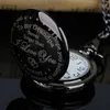 Pocket Watches Quartz Watch Engraved Necklace Chain Clock Grandfather Festival Gift