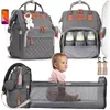 Diaper Bags Folding Mummy Bag Lightweight Portable Folding Crib Bed Largecapacity Baby Backpack Female Mommy Outting Bag sac a langer 230712