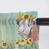 Rideau American Country Style Tournesol Vache Ferme Cuisine Rideaux Tulle Sheer Court Chambre Salon Home Decor Voile Rideaux