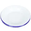 Dinnerware Sets China Retro Style Enamel Plates Fruits Dishes Decorative Multi-function Serving Blue Tray