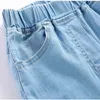 Jeans 2 12Year Baby Shorts Summer Cotton Elastic Waist Short Pants Teenage Beach Clothes Children Kids Denim Trousers 230711