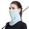 Bandanas Unisex Vollgesichts-Sonnenschutzmaske, atmungsaktive Seide, Laufsport, weich, verstellbar, dünn, für Sommer-Outdoor-Aktivitäten