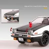 Diecast Model 1/20 Film INITIAL D AE86s legering model gegoten metalen speelgoed model hoge simulatie geluid en licht serie kinderen geschenken 230711