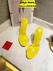 Slippers Casual Designer Vrouwen Sandalen PVC Transparant Echt Leer Strappy Hoge Hakken Peep Toe Sandalias Mujeres Zapatos Mujer Muler