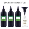 Nail Polish 1KG No Wipe Top Coat UV Base Gel Polish 1000ml Matte Top Coat Reinforce Gel Long Lasting Shinning Soak Off UV LED Nail Varnish 230711