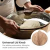 Table Mats 2 Pcs Pot Accessories Wooden Handles Useful Kitchen Accessory Steamer Holding Knob Non-slip Lid Creative Abs Frying Pan