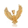 Pendant Necklaces Retro Eagle Mens Necklace 316L Stainless Steel Gold Plated Animal Hawk Wing Jewelry Drop Delivery Pendants Dhqco