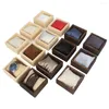 Bijoux Pochettes Bois Wach Présentoir Oreiller Coussin Bange Plateau De Rangement Bracelet Organisateur Vitrine Montre-Bracelet Perles Cadeau