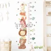 Andra dekorativa klistermärken akvarell Animal Bear Lion Bunny höjd Ruller väggklistermärken barn växer uo diagram väggdekaler för barn rum baby barnkammare rum pvc x0712