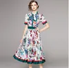 NEW Women Vintage Maxi Designer dresses Casual G Long Sleeve Boho Print Long Dress Up Elegant Clothing Skirt