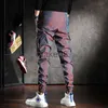 Erkekler Pantolon 2023 Yansıtıcı Kargo Pantolon Erkek Yakışıklı Joggers Sıradan Sokak Giyim Drawstring Hip Hop Erkekler Giyim Jogging Pants Pantolon Erkekler J230714