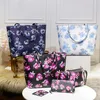 Autumn fashion designer sunflower plaid style new color Colthes Accessorie 3pc set floral print glitter bottom tote250y