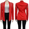 Vestes pour femmes Sexy strass perlé Blazer manteaux et femmes Cardigan hauts tenues de boîte de nuit pour soirée soirée noir rouge costume