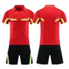 Autres articles de sport Ensemble de maillot de football pour arbitre professionnel Uniforme de football pour adulte Col rabattu Chemise de juge Poches Shorts Costume d'arbitre d'arbitre 230712