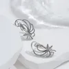 Orecchini pendenti minimalisti in argento sterling 925 con curva geometrica a goccia per le donne bohemien regalo per feste di alta gioielleria