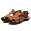 Sandaler Sommar Män Casual Strand Utomhus Vattenskor Andas Vandring Mode Fotvandring Klättring Fiske Äkta läder Fritid 230711