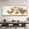 Cachi Poster Decorativo Retro Tradizionale Cinese Wall Art Tela Pittura Immagine Stampa Per Ufficio Soggiorno Home Decor L230704