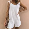 Suits Women's Suspender Jumpsuits 2023 Fashion Linen Summer Overalls Casual Playsuits Female Solid Pants Plus Size Turnip New Hot Sale